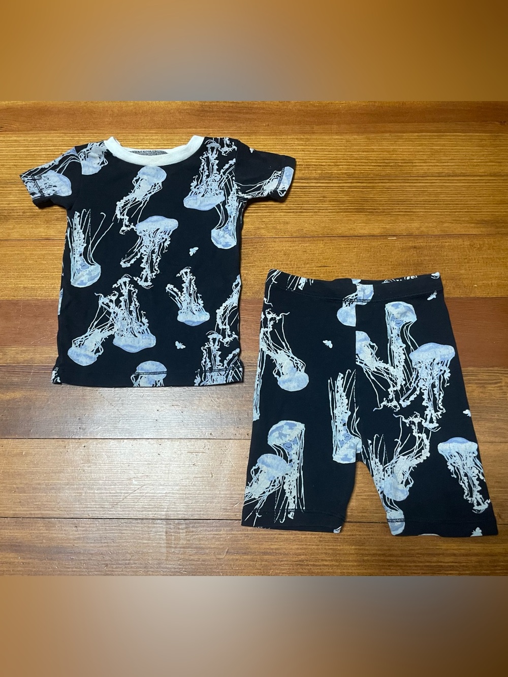 Burt’s Bees Baby Organic Cotton Jellyfish Print Pajama Set - Black and White